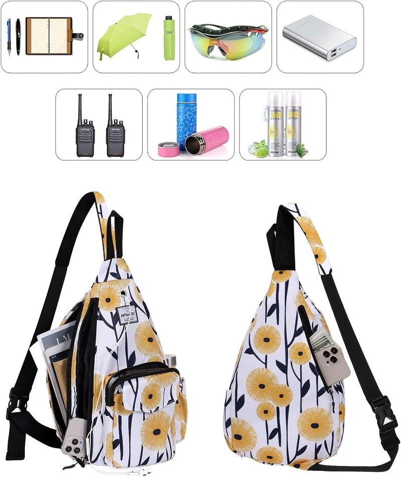 HAWEE Backpack Sling for Women Anti-Water Crossbody Bag Inclined Adjustable Pack | Casual, Adjustable Strap, Water Repellent, for Travel/Sport - Image 2
